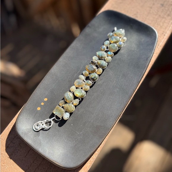 925 sterling silver Labordarite bracelet! Extraordinarily beautiful! HANDMADE!!! - Picture 13 of 15